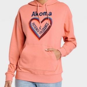 Target Black History Month Akoma Graphics Sweatshirt Hoodie Size XXL Peach Coral